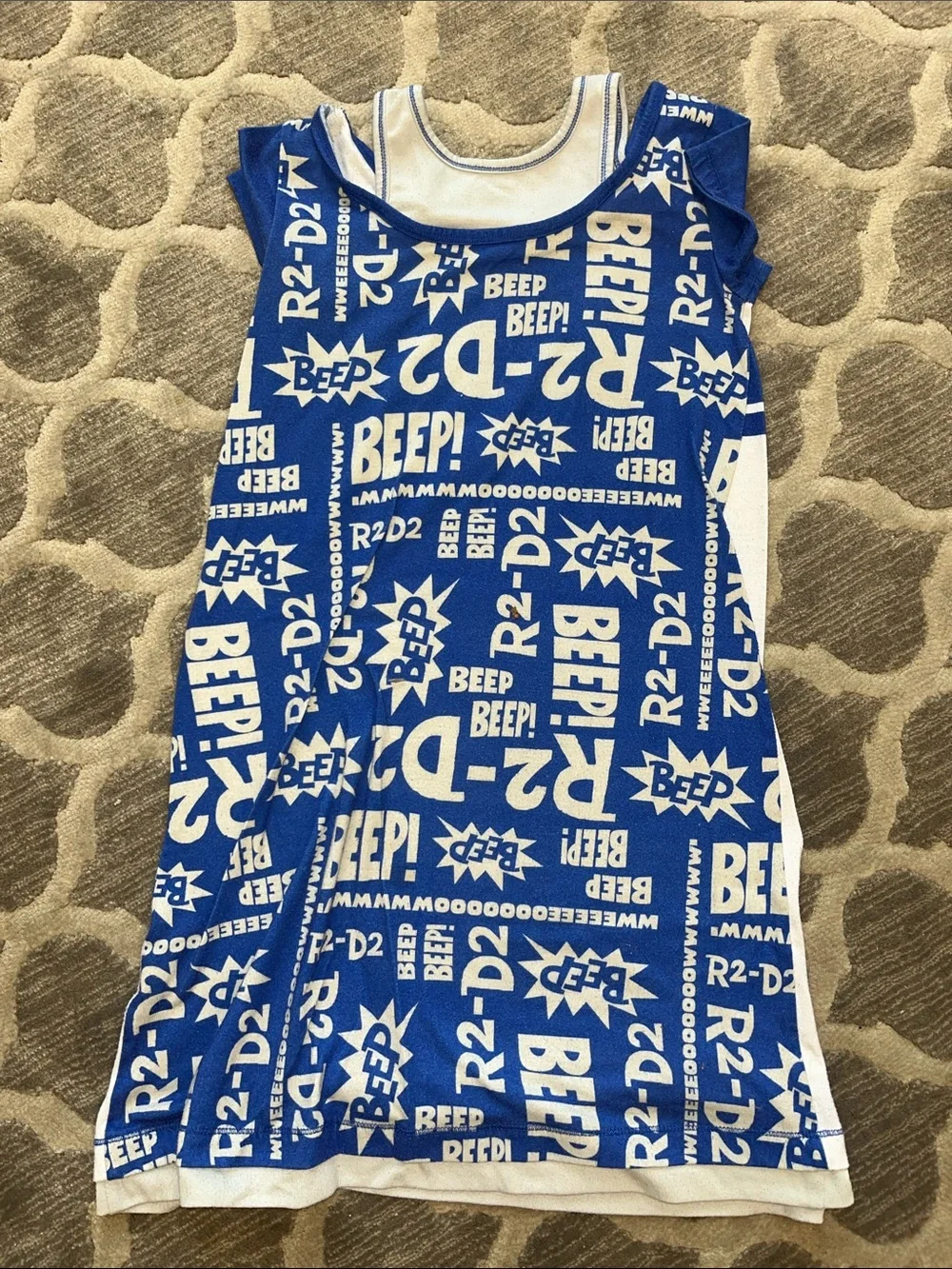 Disney R2-D2 Graphic Dress - White, Blue & Gold Accents
